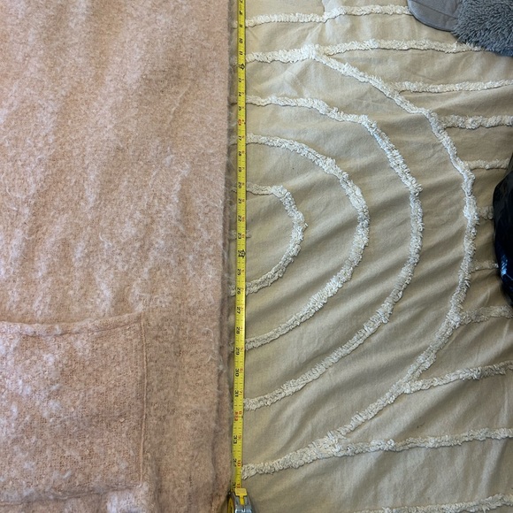 Cozy Pink Scarf with Pocket. 35H X 14W - Picture 3 of 5